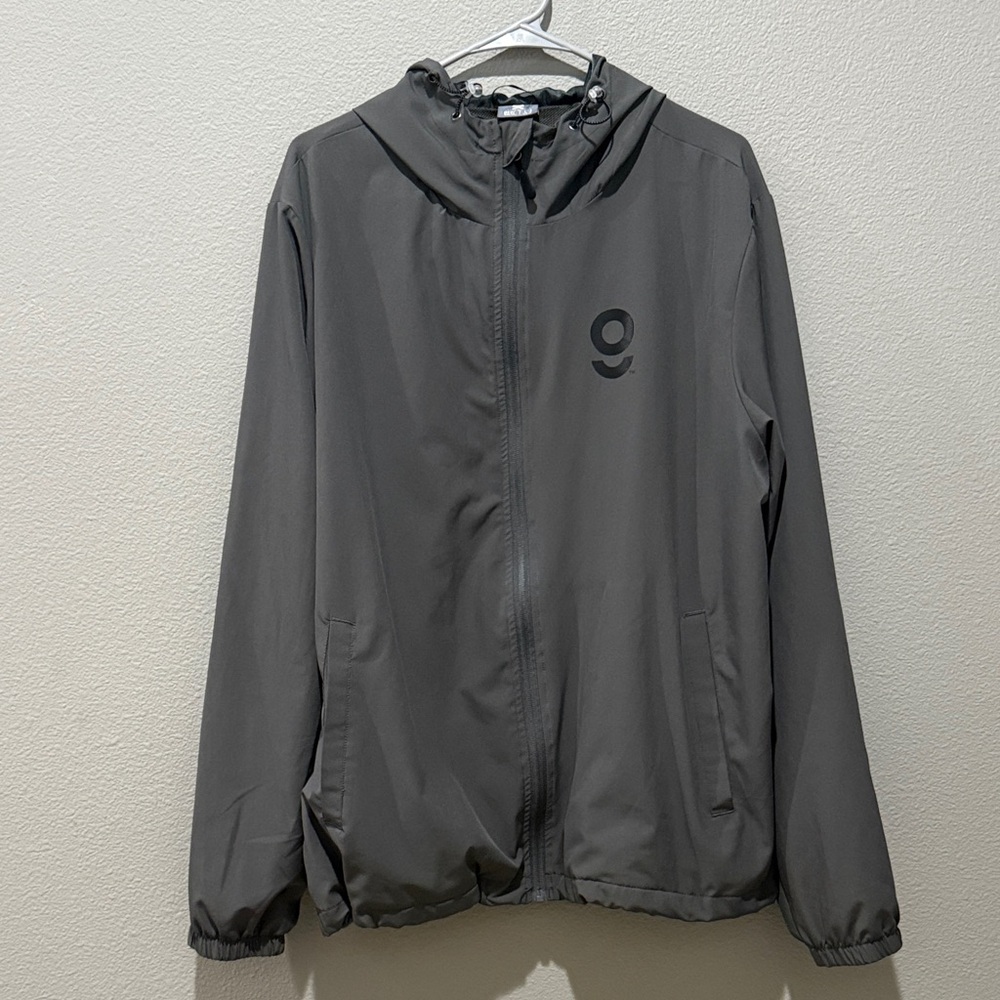 Little Donkey Andy Men’s Large Stylish Gray Windbreaker Outdoor Activity Wear